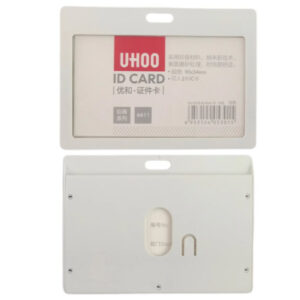 Bao đựng thẻ nhân viên Uhoo 6611 (ngang - màu trắng)