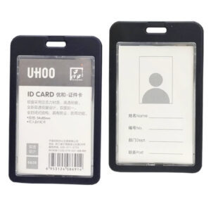 Bao đựng thẻ nhân viên Uhoo 6638 (đứng - màu đen)