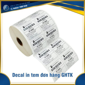 Decal in tem đơn hàng GHTK 50x50mm