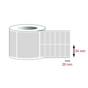 Decal nhựa PVC 54x20mm loại 2 tem 1 hàng