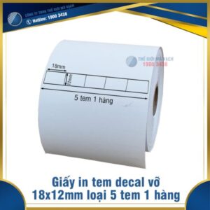 Decal vỡ - tem bể 18x12mm loại 5 tem 1 hàng