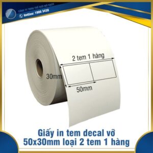 Decal vỡ - tem bể 50x30mm loại 2 tem 1 hàng