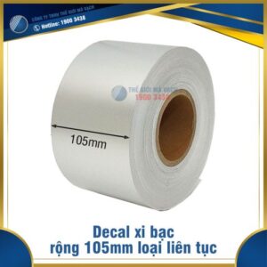 Decal xi bạc 105mm cuộn liên tục