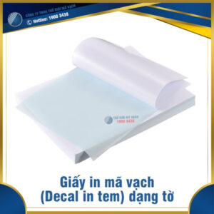 Giấy in mã vạch dạng tờ (A4 - A5 - A6 -…)