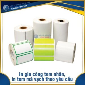 In tem nhãn mã vạch theo yêu cầu