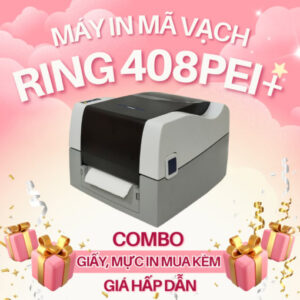 Máy in mã vạch RING 408PEI+ để bàn