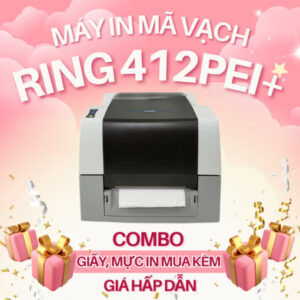 Máy in mã vạch RING 412PEI+ để bàn