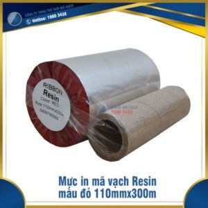 Mực in mã vạch Resin màu đỏ 110mmx300m