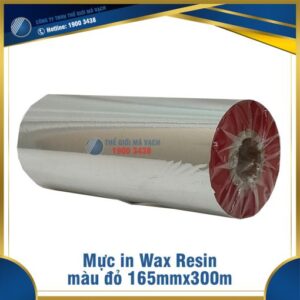Mực in mã vạch Wax Resin màu đỏ 165mmx300m