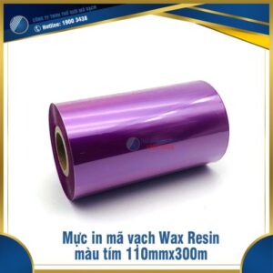 Mực in mã vạch Wax Resin màu tím 110mmx300m
