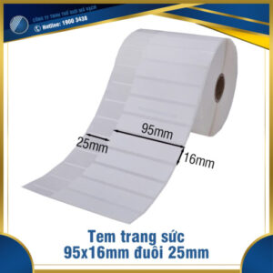 Tem trang sức 95x16mm đuôi 25mm